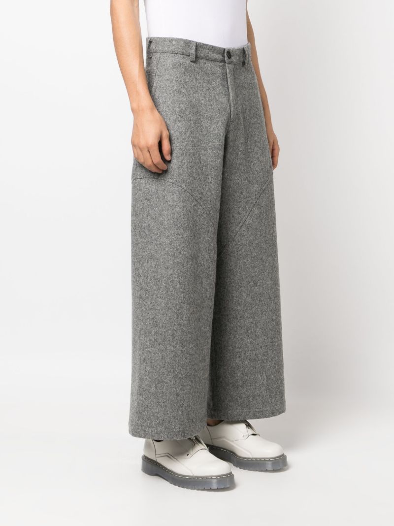 Grey Carpenter Wool Wide-leg Trousers