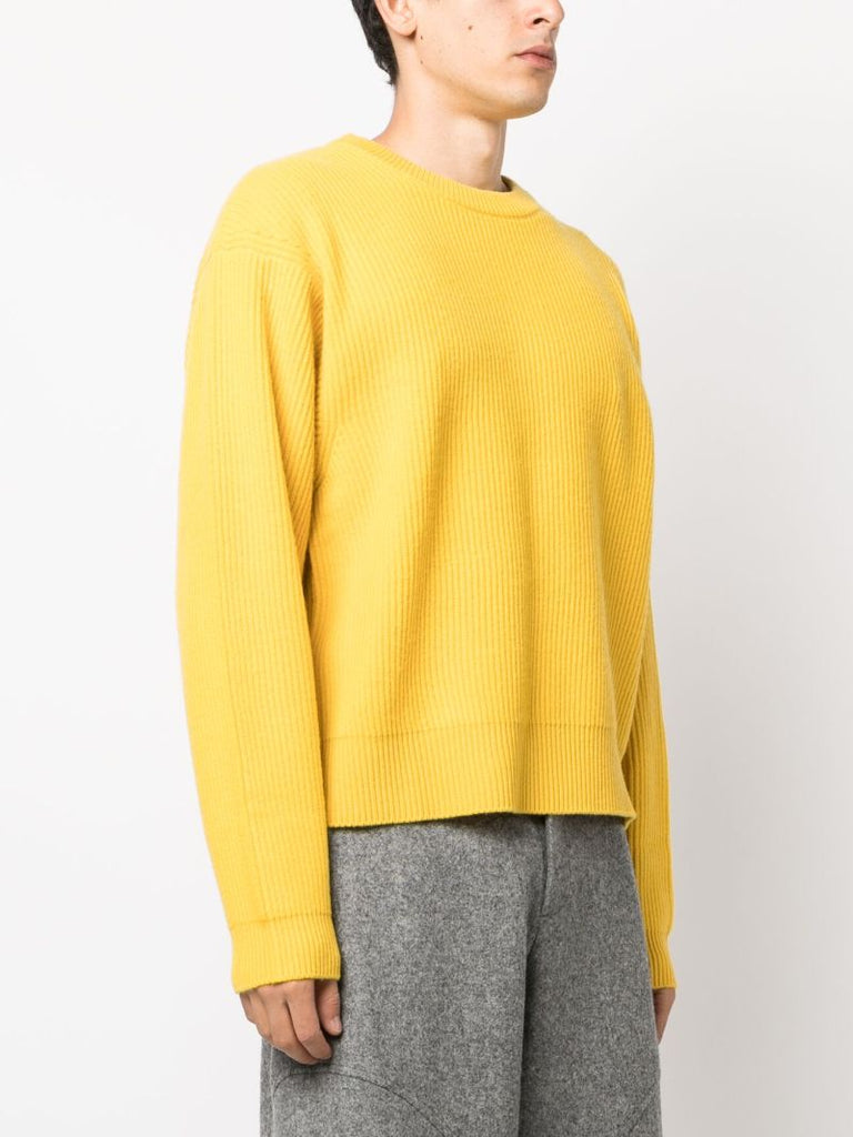 Yellow Mackenzie Ribbed-knit Wool Sweater
