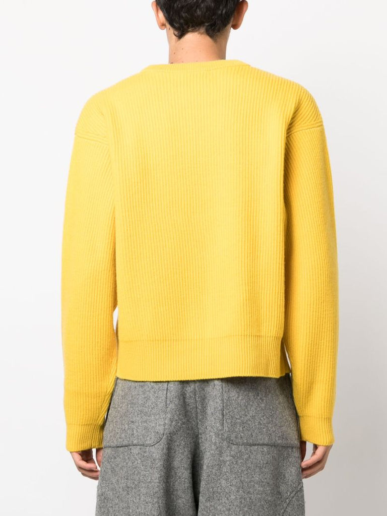 Yellow Mackenzie Ribbed-knit Wool Sweater