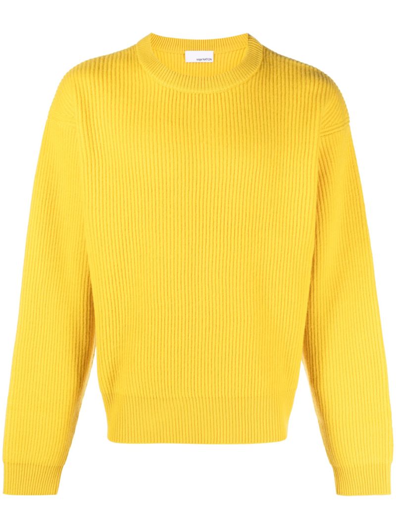 Yellow Mackenzie Ribbed-knit Wool Sweater