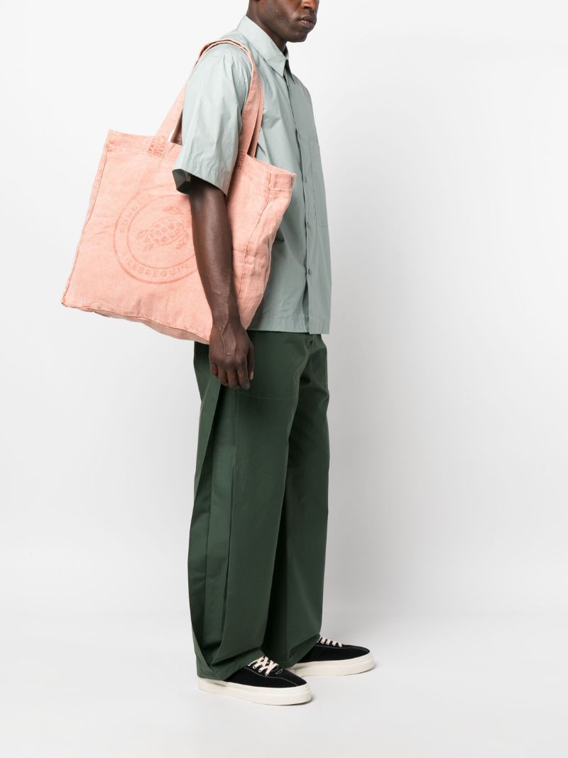 Orange Turtle Logo Tote Bag