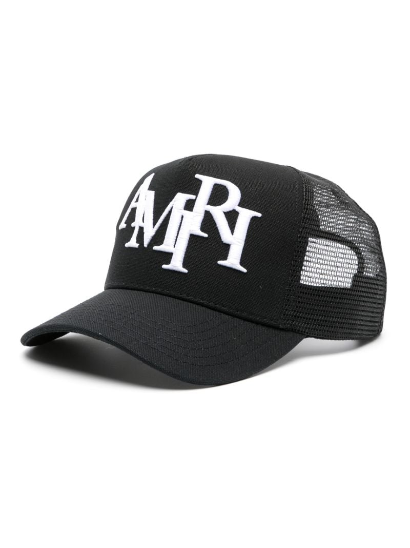 Black Logo-embroidered Trucker Cap