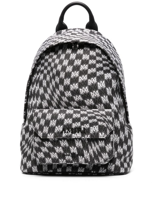 Black Wavy Monogram Houndstooth Backpack