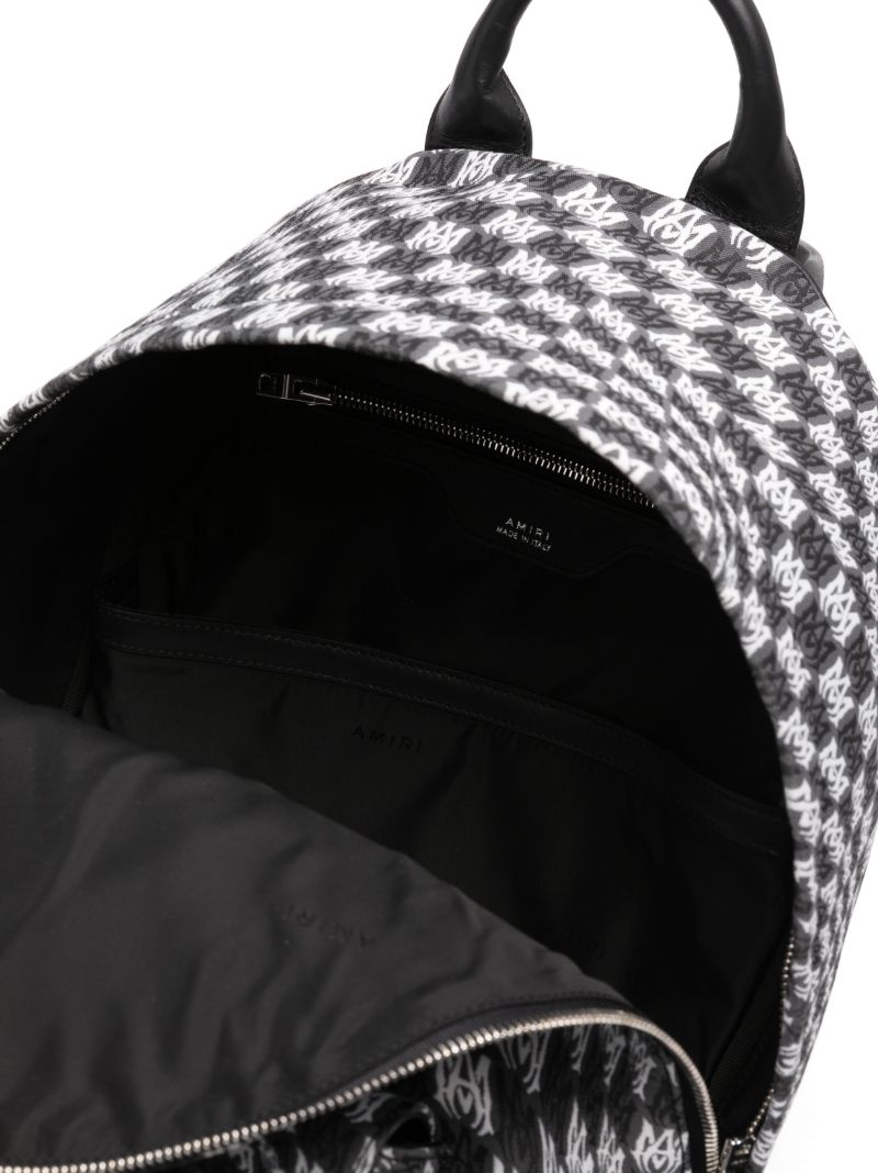 Black Wavy Monogram Houndstooth Backpack