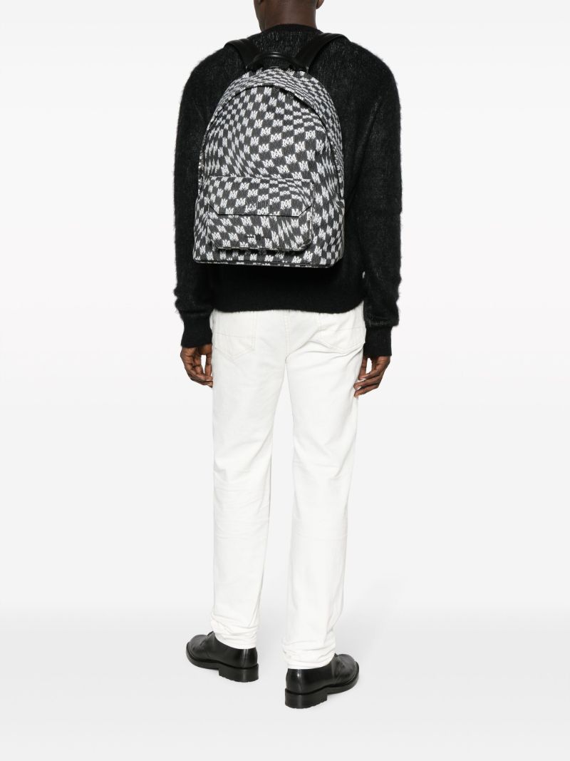 Black Wavy Monogram Houndstooth Backpack
