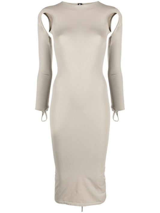 Grey Cut-out Midi Dress