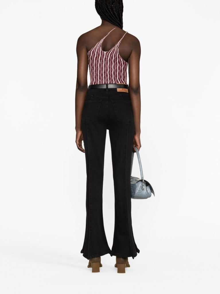 Black Trumpet Flared Jeans