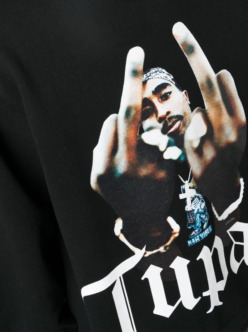 X Jean-michel Basquiat Black Tupac-print Sweatshirt