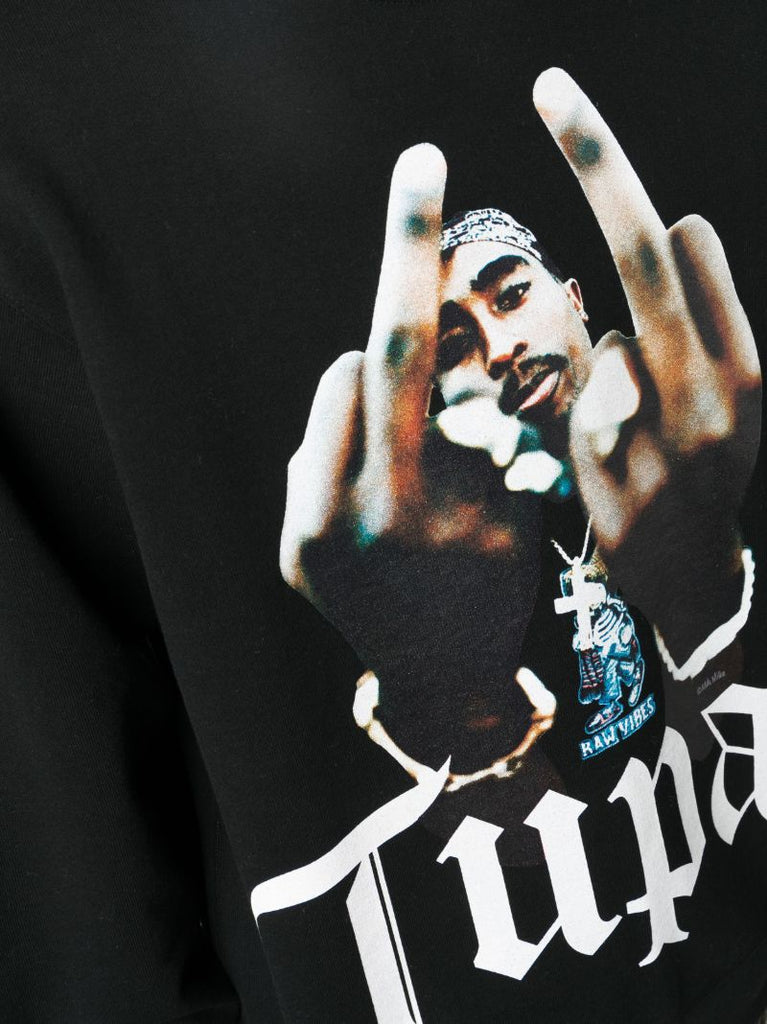 X Jean-michel Basquiat Black Tupac-print Sweatshirt