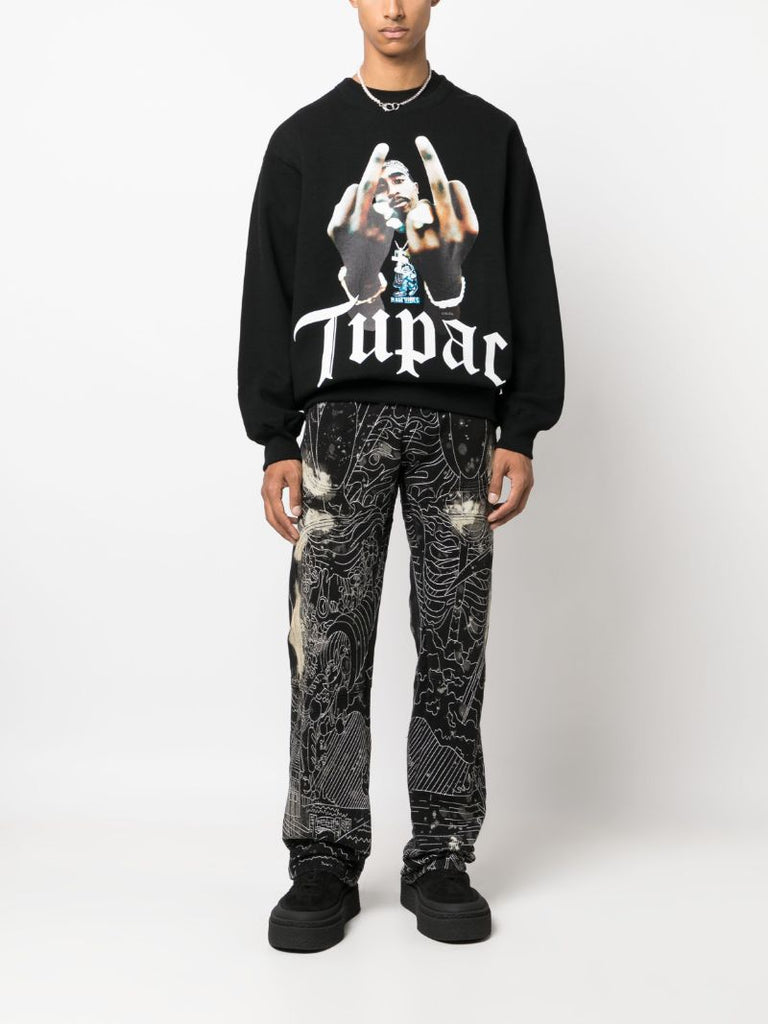 X Jean-michel Basquiat Black Tupac-print Sweatshirt