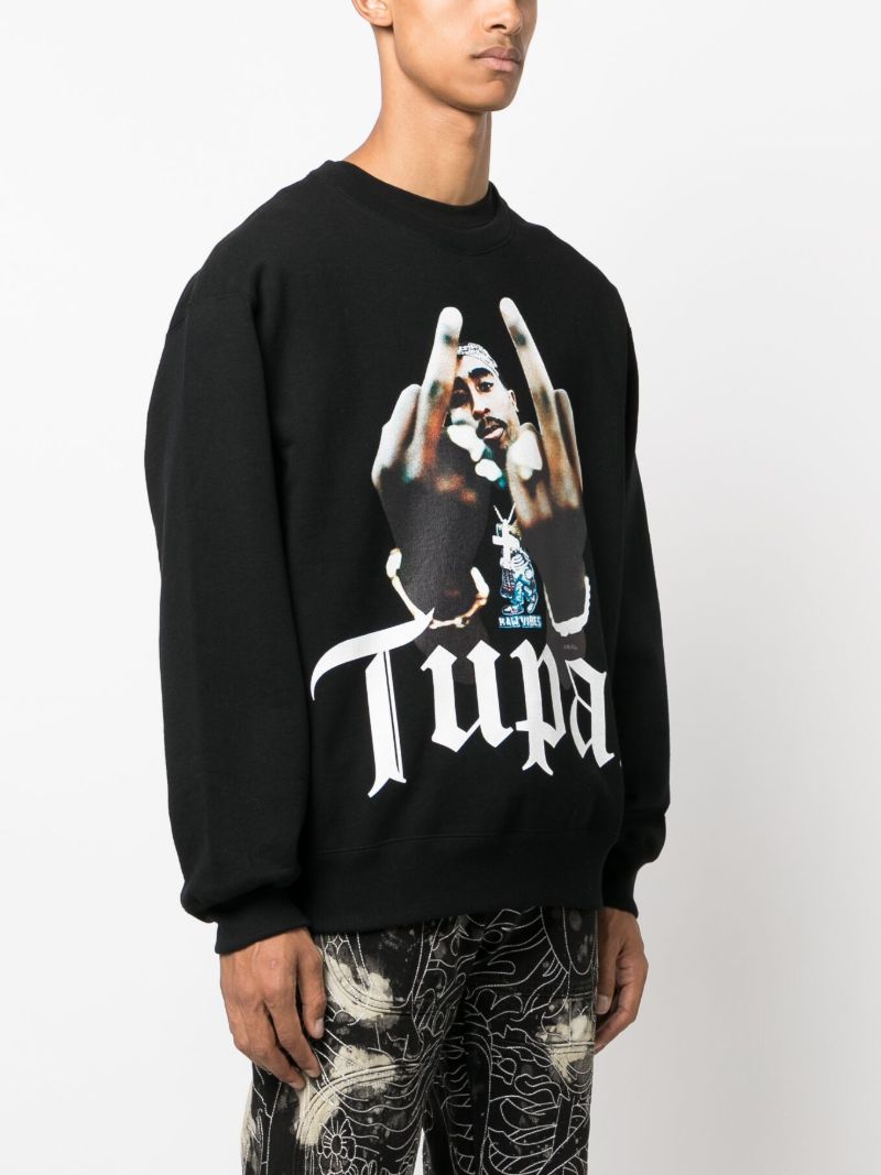 X Jean-michel Basquiat Black Tupac-print Sweatshirt