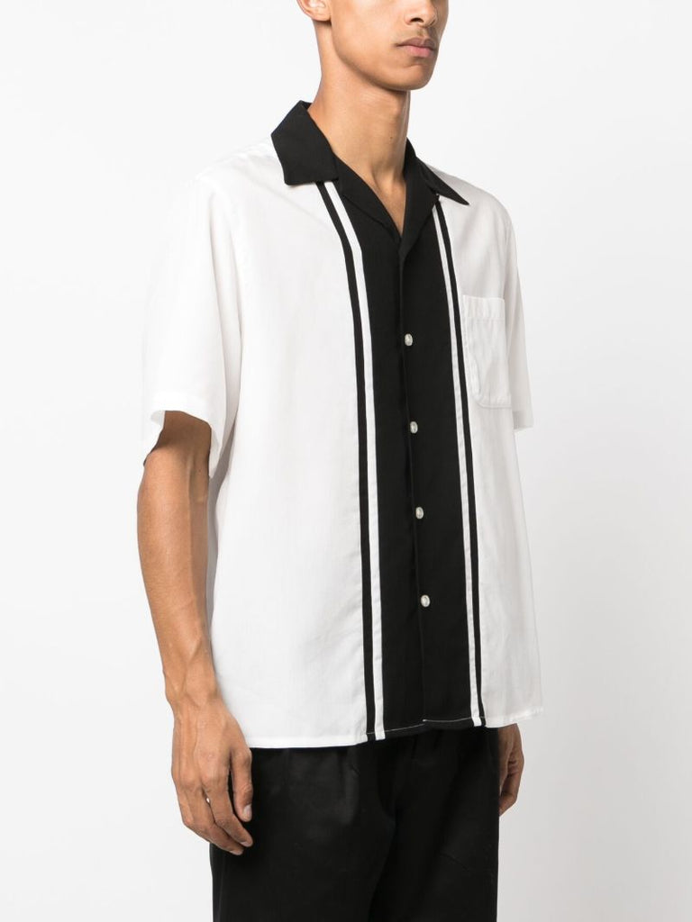 White Two-tone 50s Lyocell Shirt