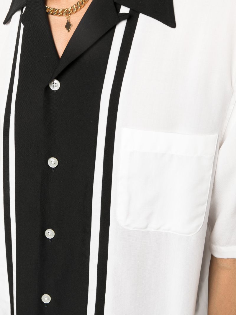 White Two-tone 50s Lyocell Shirt
