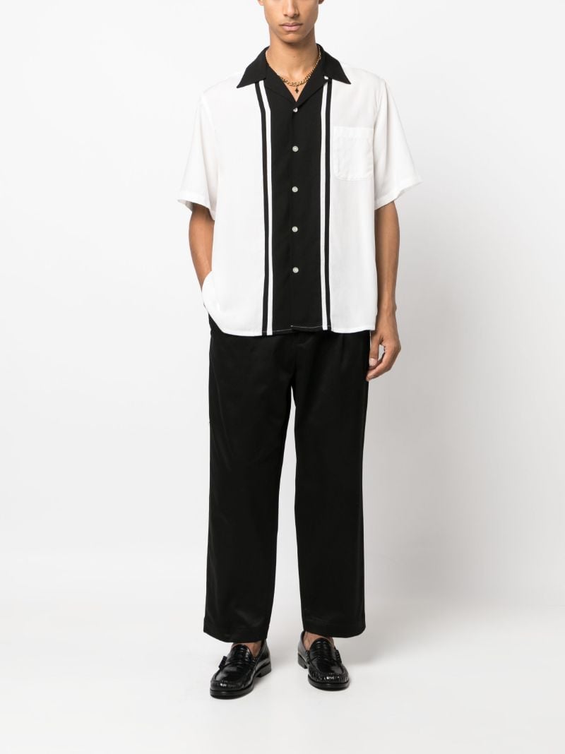 White Two-tone 50s Lyocell Shirt