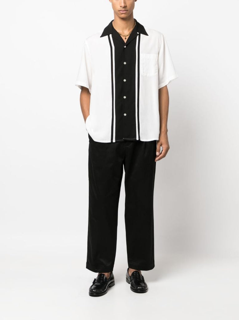 White Two-tone 50s Lyocell Shirt