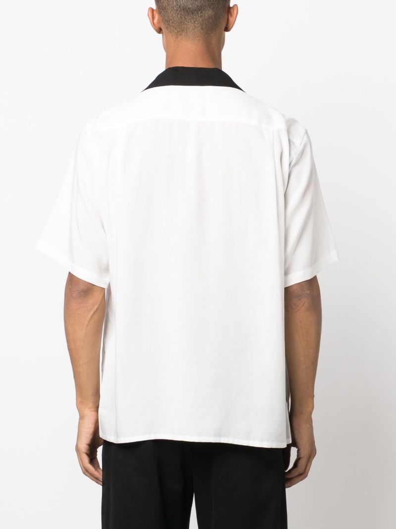 White Two-tone 50s Lyocell Shirt