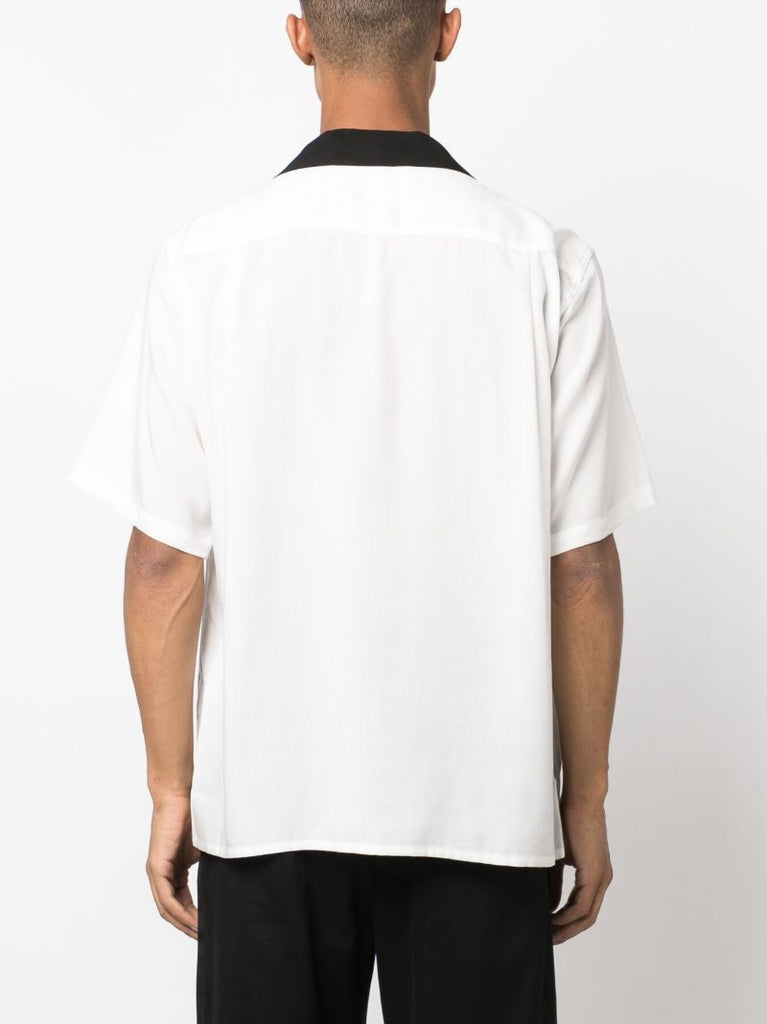White Two-tone 50s Lyocell Shirt
