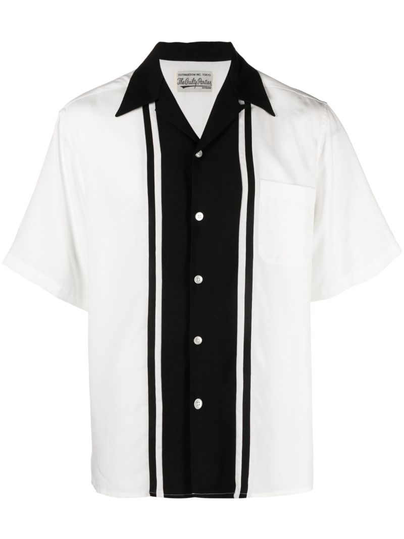 White Two-tone 50s Lyocell Shirt