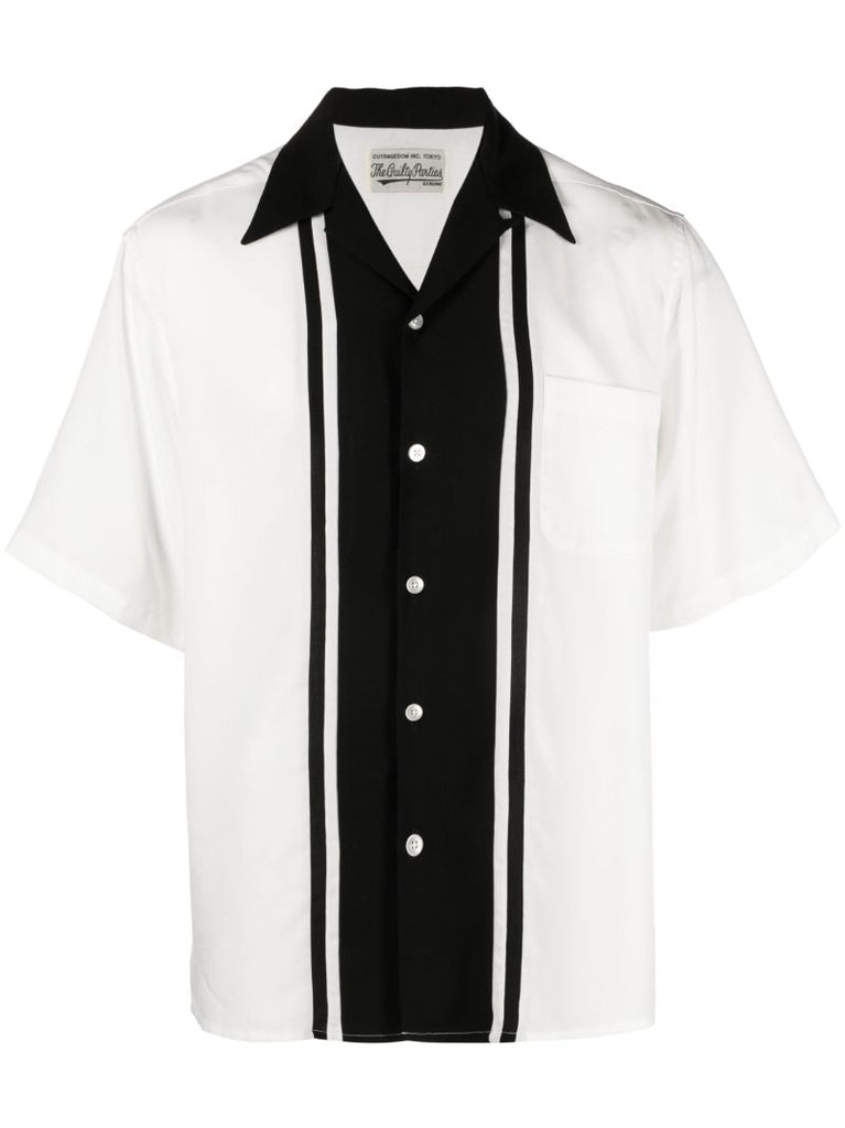 White Two-tone 50s Lyocell Shirt