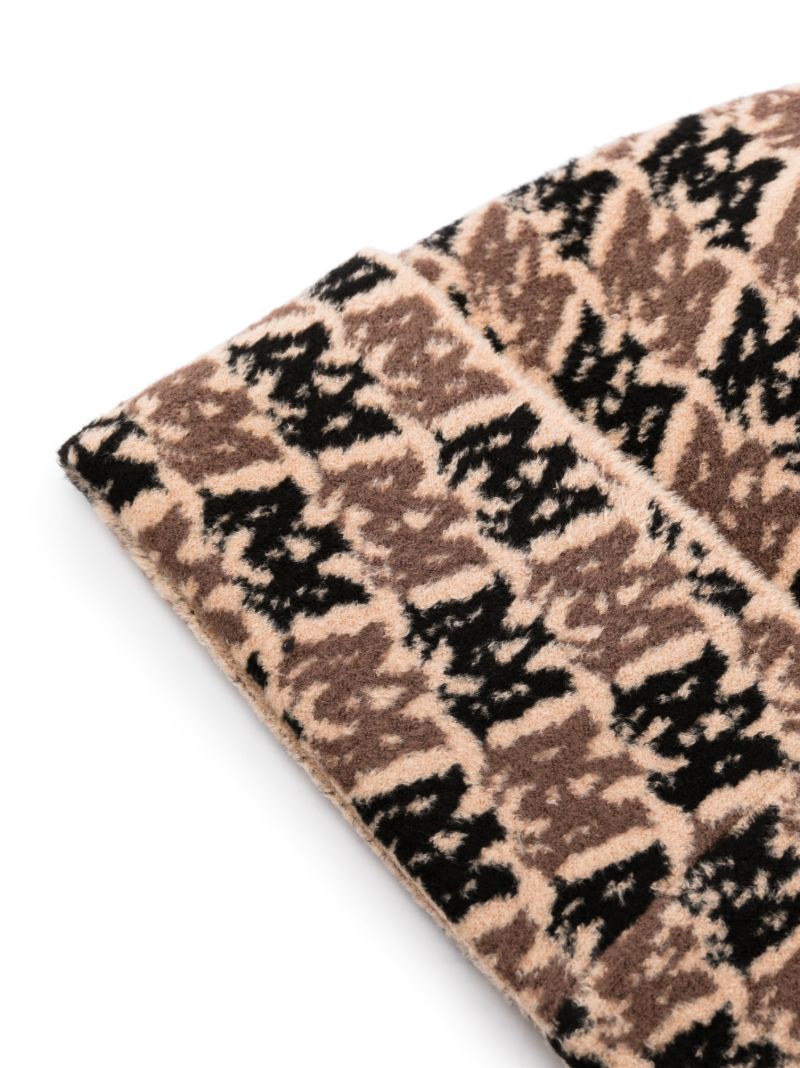 Neutral Monogram Knitted Beanie