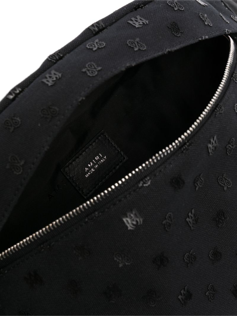 Black Logo-appliquÃ_x0083_Â© Canvas Belt Bag