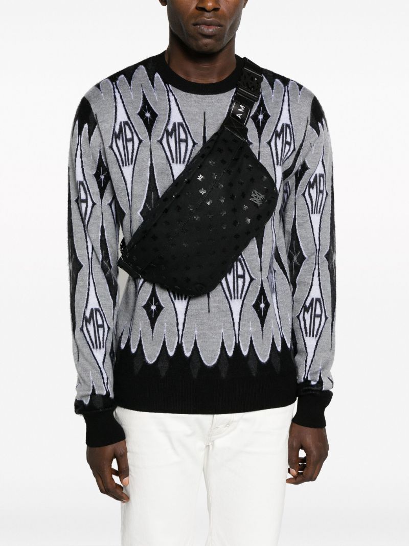 Black Logo-appliquÃ_x0083_Â© Canvas Belt Bag