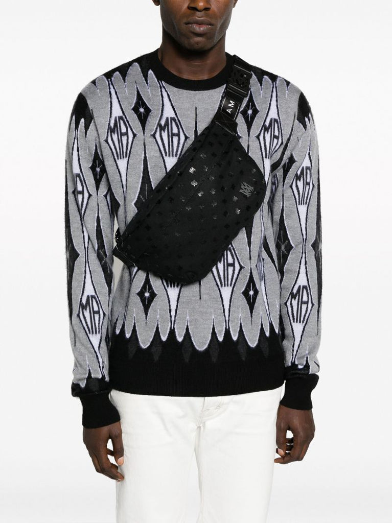 Black Logo-appliquÃ_x0083_Â© Canvas Belt Bag