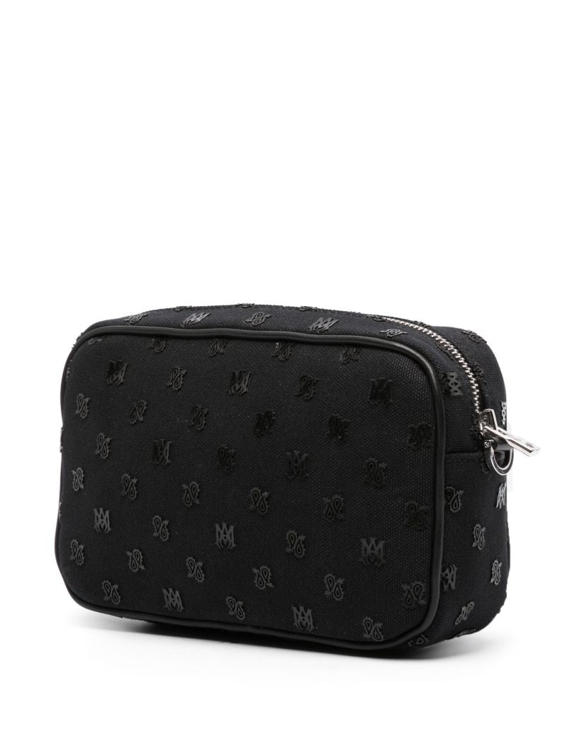 Black Logo-appliquÃ_x0083_Â© Canvas Messenger Bag