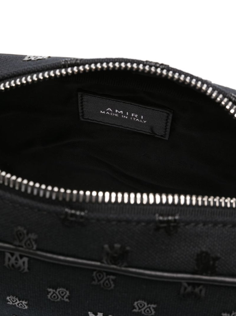 Black Logo-appliquÃ_x0083_Â© Canvas Messenger Bag