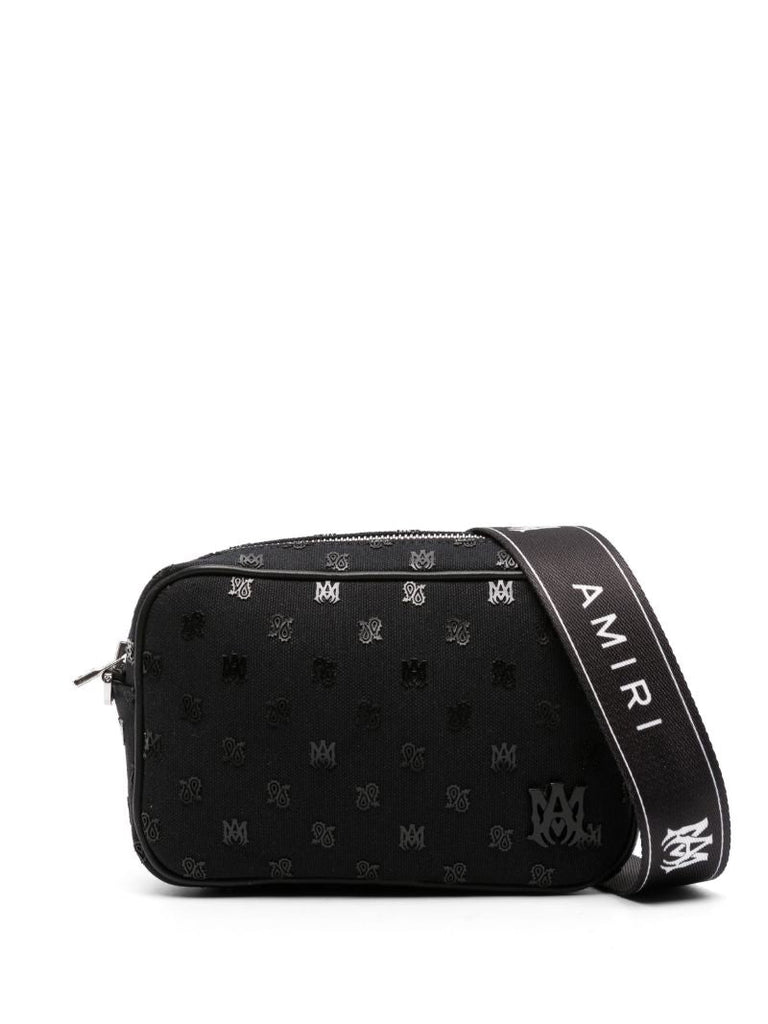 Black Logo-appliquÃ_x0083_Â© Canvas Messenger Bag