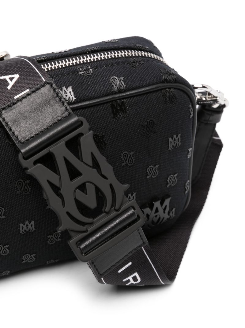 Black Logo-appliquÃ_x0083_Â© Canvas Messenger Bag