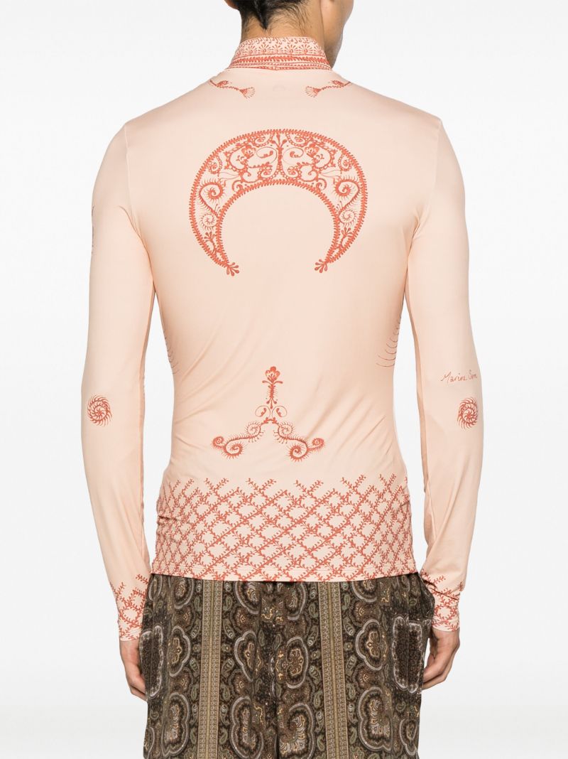 Neutral Regenerated Henna-print Top