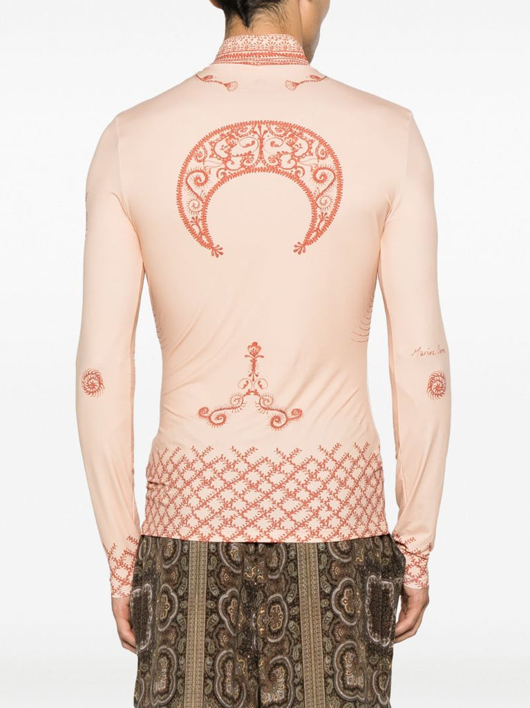 Neutral Regenerated Henna-print Top
