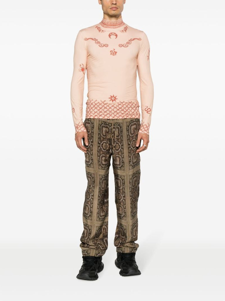 Neutral Regenerated Henna-print Top