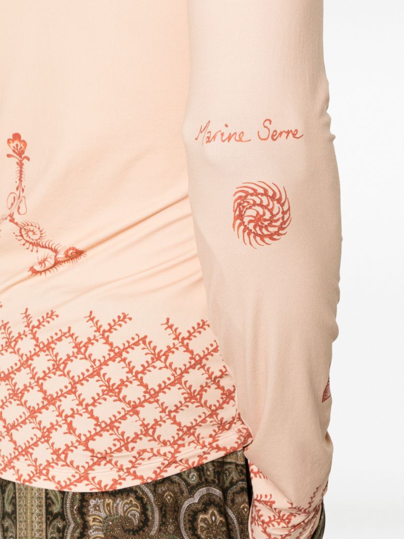Neutral Regenerated Henna-print Top