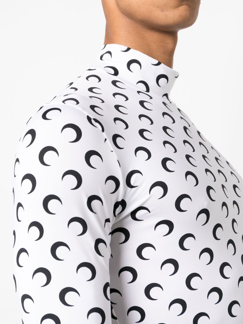White Crescent Moon Long Sleeved Top