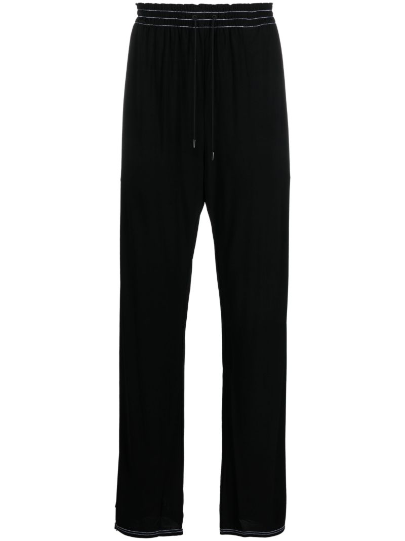 Black Elasticated Waistband Straight Trousers