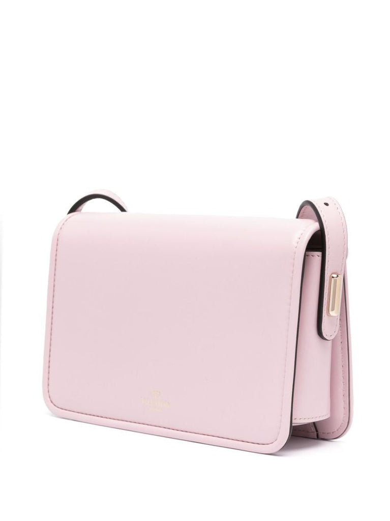 Pink Letter Small Leather Crossbody Bag