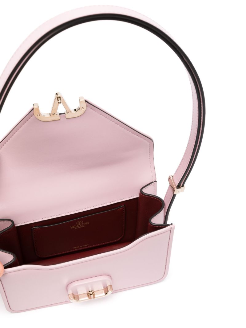 Pink Letter Small Leather Crossbody Bag