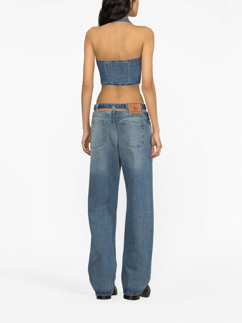 Blue Evergreen Y Belt Jeans