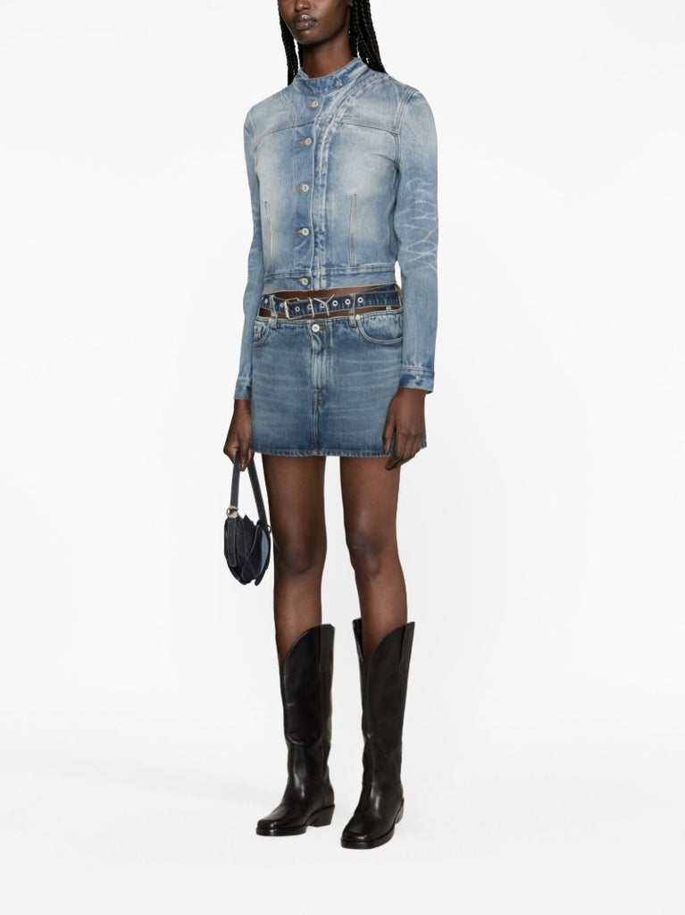 Blue Moto Denim Jacket