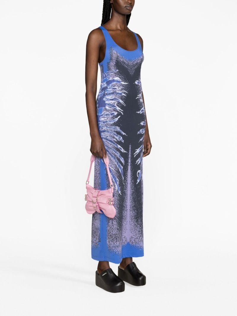 Blue Whisker-print Tank Dress