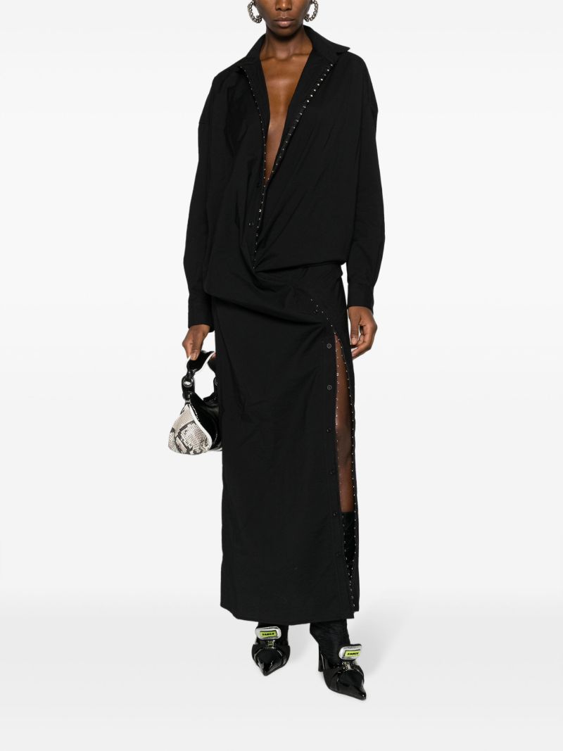 Black Hook and Eye Shirt Dress