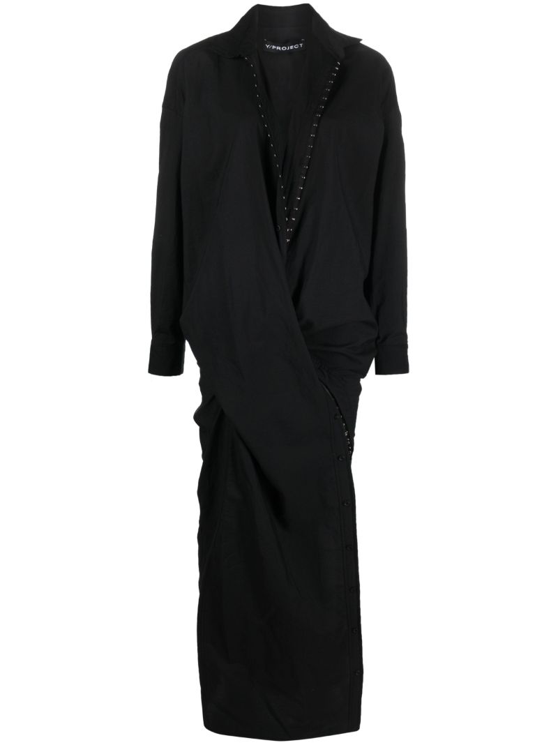 Black Hook and Eye Shirt Dress