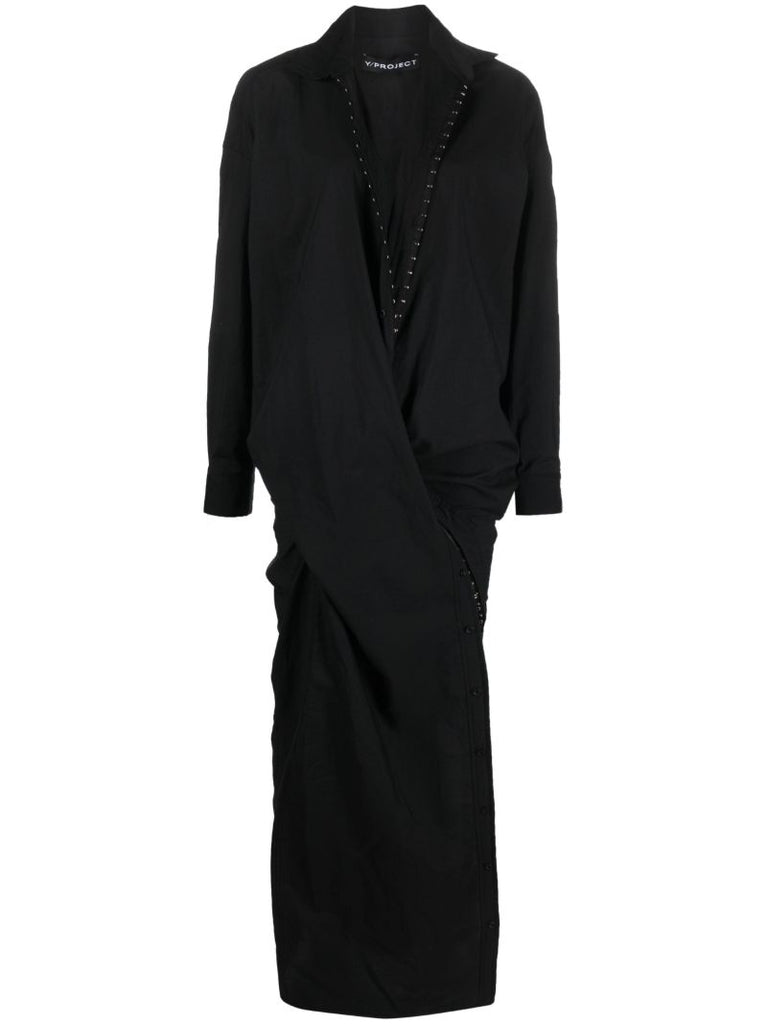 Black Hook and Eye Shirt Dress