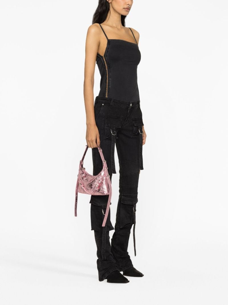 Black Square-neck Denim Bodysuit