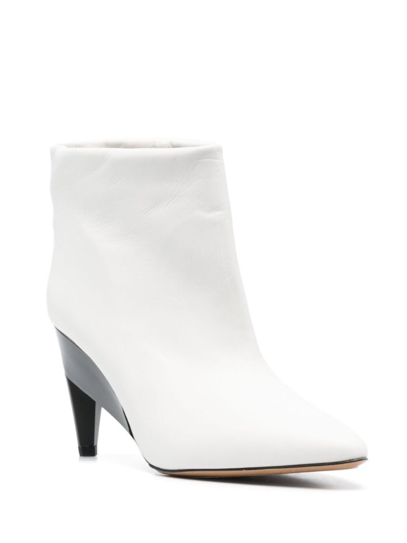 White Dylvee 85 Leather Boots