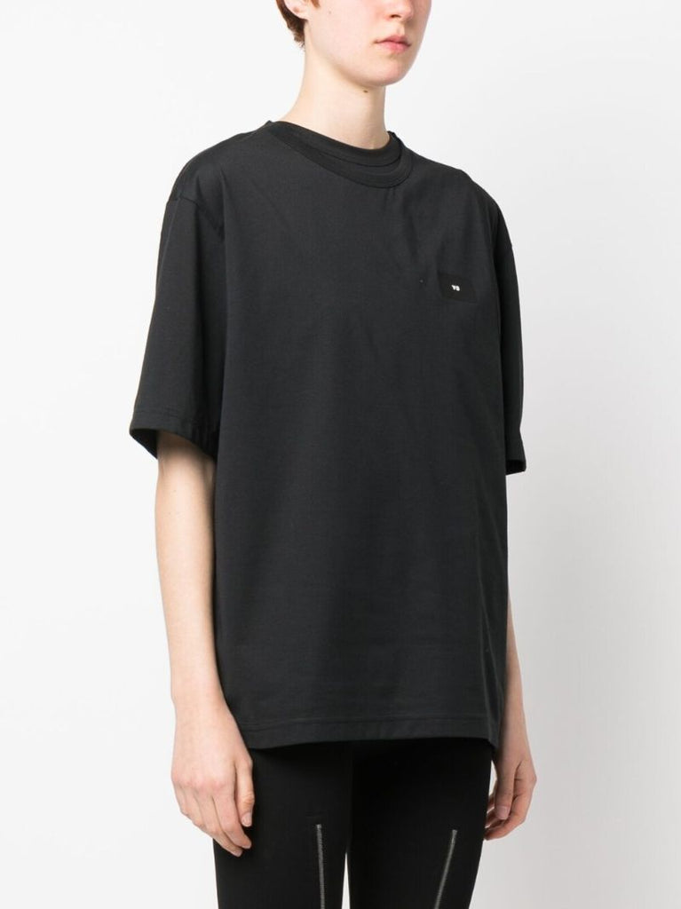 Black Layered Short-sleeve T-shirt