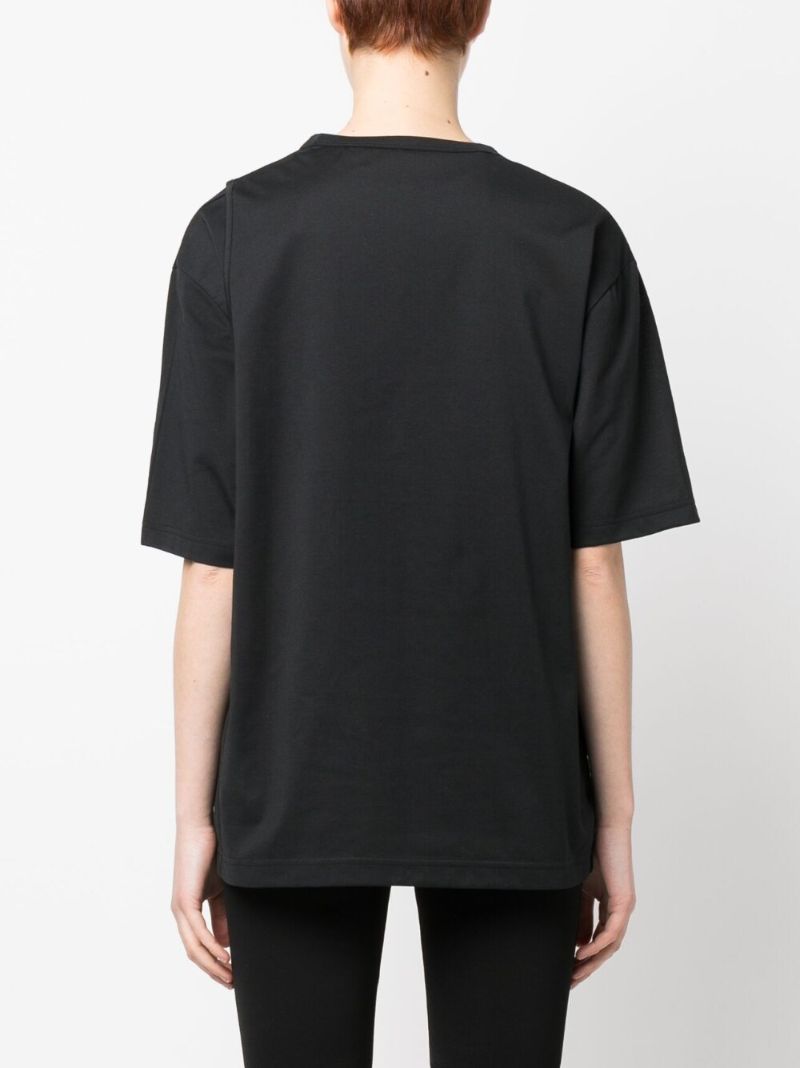 Black Layered Short-sleeve T-shirt
