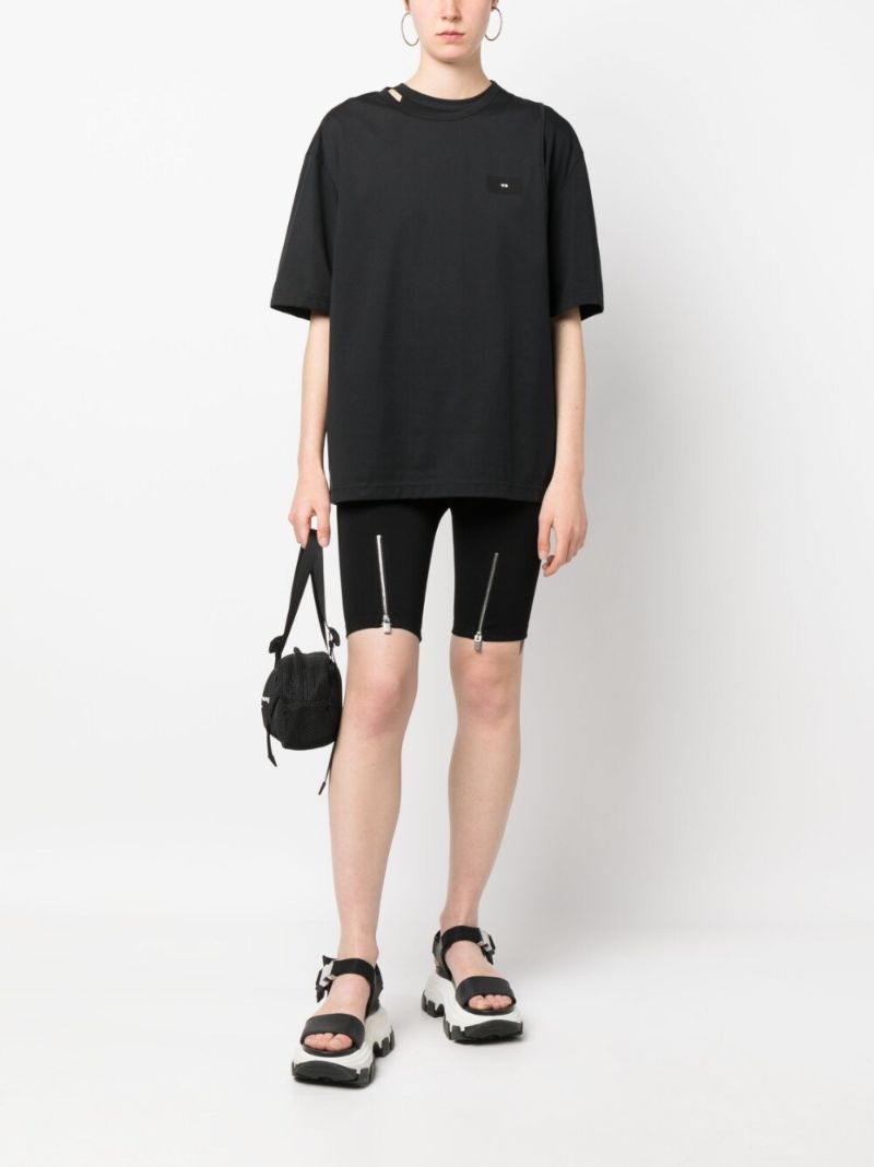 Black Layered Short-sleeve T-shirt